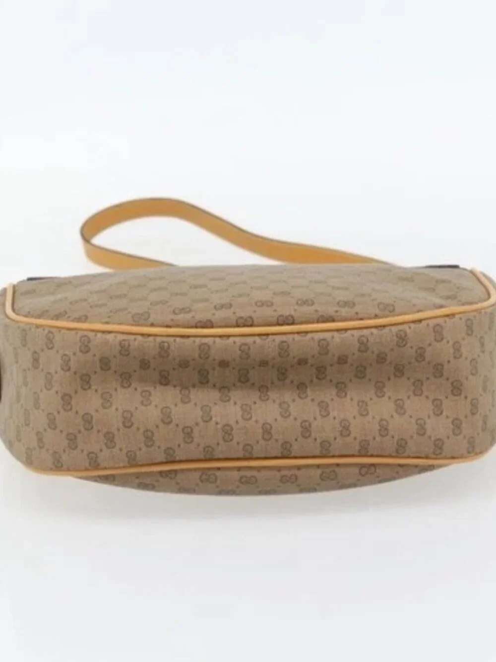 GUCCI Micro GG Supreme Shoulder Bag PVC Beige Gold 001 115 4001 Auth 182404 - Picture 8 of 16